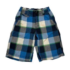 GapKids Boys Blue Plaid Adjustable Waist Shorts Size 6